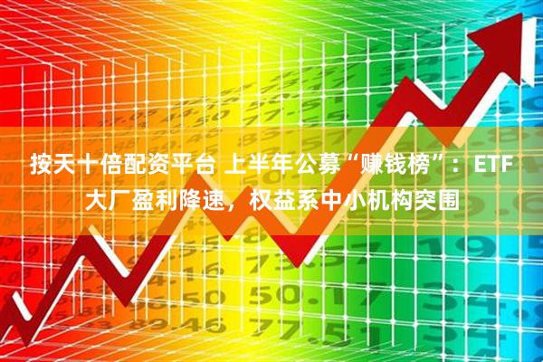 按天十倍配资平台 上半年公募“赚钱榜”：ETF大厂盈利降速，权益系中小机构突围